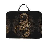 NBMghn Housse pour ordinateur portable motif drapeau de la Jamaïque Print14in - Sacoche Messenger avec poignée - Housse portable pour ordinateur portable de voyage et d'affaires, Scorpion doré