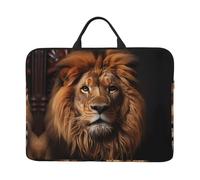NBMghn The Lion's Gaze Print14in Sacoche pour ordinateur portable - Sacoche Messenger avec poignée - Housse pour ordinateur portable de voyage et d'affaires