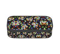 NBMghn Trousse à crayons avec hache de pompier rouge drapeau pleine impression - Organisateur de stylos multi-usages, trousse de papeterie, trousse de maquillage, Puzzle de sensibilisation à l'autisme