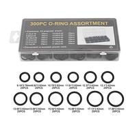 NBR O - Ring Kit 300PCS 12 Sizes | Heat & Oil Tolerant Closure Rings for Plumbing/Automotive/Pumps | Gasket Washer Set with Storage Box