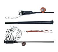 Nbrand JA Horse Bâton de contact d'entraînement avec corde pour le travail au sol 100 cm 120 cm Bâton d'équitation Finesse Stick Carrot Horseman Stick (100 cm, noir)