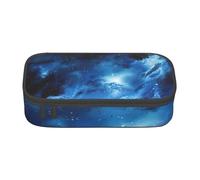 NBRIEU Blue Galaxy Print Trousse à crayons de grande capacité avec plusieurs compartiments, Noir, Talla única, Imprimer