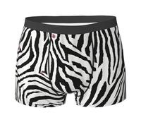 NBRIEU Boxer imprimé zèbre - Sous-vêtement doux et respirant avec taille élastique, Noir , L