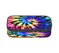 NBRIEU Exotic Trousse à crayons Tribe Tie Dye Style Print, grande capacité, organiseur de papeterie avec plusieurs compartiments, noir, taille unique, noir, imprimé Talla única, Noir , Taille unique