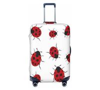 NBRIEU Housse de valise élastique à imprimé coccinelle, tendance, lavable, convient aux bagages de 45,7 à 81,3 cm, noir, Small