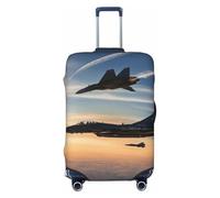 NBRIEU Housse de valise élastique avec imprimé avions de combat d'avion à la mode, lavable, convient aux bagages de 45,7 à 32,4 cm, Noir , X-Large
