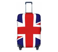 NBRIEU Housse de valise élastique avec imprimé Union Jack - Tendance - Lavable - Convient aux bagages de 45,7 à 81,3 cm, Noir , m