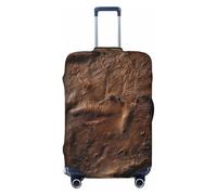 NBRIEU Housse de valise élastique en cuir de vache marron, tendance, lavable, convient aux bagages de 45,7 à 81,3 cm, noir, X-Large