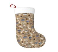 NBRIEU Joli bol en os de chien imprimé pattes, peut être suspendu, utilisé pour Noël, les fêtes, les décorations de vacances, etc. Noir, taille unique, noir, taille unique