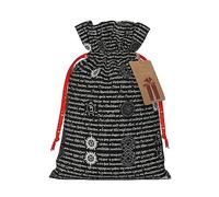 NBRIEU Sac cadeau avec imprimé Supernatural Inspiration - Avec cordon de serrage - Réutilisable - Pour fête, mariage
