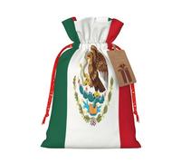 NBRIEU Sac cadeau réutilisable avec drapeau du Mexique avec cordon de serrage pour fête et mariage