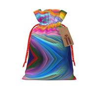NBRIEU Sac cadeau réutilisable motif océan arc-en-ciel avec cordon de serrage pour fêtes, mariages