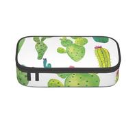 NBRIEU Trousse à crayons de grande capacité avec imprimé cactus et compartiments multiples