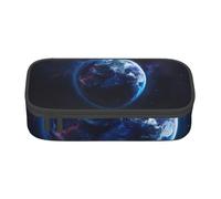 NBRIEU Trousse à crayons de grande capacité avec plusieurs compartiments Motif planète Universe, Noir/blanc, One Size, Imprimé