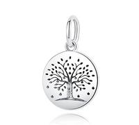 Nbsameng L'arbre de vie Pendentif en Argent 925 Finement gravé Family Breloque