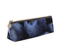 NBSKSDLK Blueberry - Trousse à crayons esthétique, en cuir pour hommes et femmes, trousse de maquillage de voyage, petite trousse de maquillage avec fermeture éclair, sac de rangement tendance pour