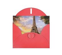 NBSKSDLK Cartes de vœux vierges avec enveloppes, motif Tour Eiffel, Paris - Cartes postales personnalisées - 10,2 x 15,2 cm