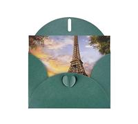 NBSKSDLK Cartes de vœux vierges avec enveloppes, motif Tour Eiffel, Paris - Cartes postales personnalisées - 10,2 x 15,2 cm