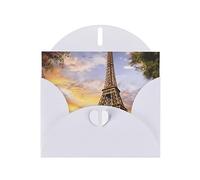 NBSKSDLK Cartes de vœux vierges avec enveloppes, motif Tour Eiffel, Paris - Cartes postales personnalisées - 10,2 x 15,2 cm