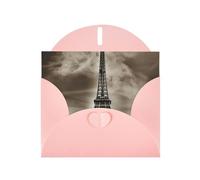 NBSKSDLK Cartes de vœux vierges Paris Tour Eiffel pour toutes occasions avec enveloppes pop-up - Carte postale personnalisée - 10,2 x 15,2 cm