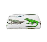 NBSKSDLK Différents types de trousse de maquillage lézard pour femmes et hommes - Petite trousse de maquillage de voyage - Trousse de toilette à fermeture éclair - Sacs à stylos esthétiques - Sacs de