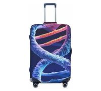 NBSKSDLK DNA Genetic Helix Housse de protection pour bagages de 45,7 à 81,3 cm - Anti-rayures - Lavable - Élastique - Approuvé par la TSA, Noir , L
