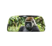NBSKSDLK Gorilla in the Grass Trousse de maquillage pour homme et femme - Petite trousse de maquillage de voyage avec fermeture éclair - Trousse de toilette esthétique, sac de rangement tendance