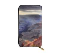 NBSKSDLK Grand Canyon - Portefeuille en cuir avec blocage RFID pour cartes de crédit, grande capacité, organiseur d'argent avec poche à fermeture éclair, portefeuille fin et minimaliste pour homme et