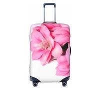 NBSKSDLK Housse de bagage de voyage à fleurs roses - Protection anti-rayures et lavable - Housse de bagage élastique approuvée par la TSA - Convient aux bagages de 45,7 à 81,3 cm, Noir , L