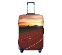 NBSKSDLK Housse de bagage de voyage au crépuscule pour course à pied, protection anti-rayures, lavable, housse de valise élastique approuvée par la TSA pour bagages de 45,7 à 81,3 cm, Noir , L