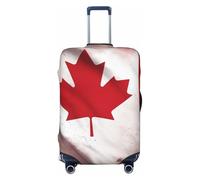 NBSKSDLK Housse de bagage de voyage avec drapeau canadien, protection anti-rayures, lavable, housse de valise élastique, approuvée par la TSA pour bagages de 45,7 à 81,3 cm, Noir , XL