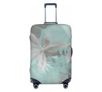 NBSKSDLK Housse de bagage de voyage avec feuilles gris menthe, anti-rayures et lavable, housse de bagage élastique approuvée par la TSA pour bagages de 45,7 à 81,3 cm, Noir , XL
