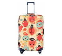 NBSKSDLK Housse de bagage de voyage avec motif coccinelles et dessins animés - Anti-rayures - Lavable - Élastique - Approuvé par la TSA - Pour bagages de 45,7 à 81,3 cm, Noir , L