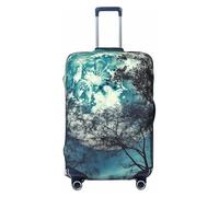 NBSKSDLK Housse de bagage de voyage Blue Moon - Anti-rayures - Lavable - Élastique - Approuvé par la TSA - Convient aux bagages de 45,7 à 81,3 cm, Noir , M