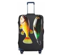 NBSKSDLK Housse de bagage de voyage, différents types d'appâts de pêche, protection de valise, anti-rayures, lavable, housse de valise élastique, approuvée par la TSA pour bagages de 45,7 à 81,3 cm