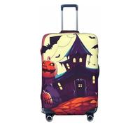 NBSKSDLK Housse de bagage de voyage Happy Halloween - Anti-rayures - Lavable - Housse de bagage élastique approuvée par la TSA - Convient aux bagages de 45,7 à 81,3 cm, Noir , XL