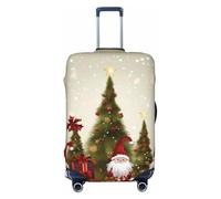 NBSKSDLK Housse de bagage de voyage Merry Christmas - Anti-rayures - Lavable - Housse de bagage élastique approuvée par la TSA - Convient aux bagages de 45,7 à 81,3 cm, Noir , M