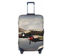 NBSKSDLK Housse de bagage de voyage pour avion de la Seconde Guerre mondiale - Anti-rayures - Lavable - Housse de bagage élastique approuvée par la TSA - Convient aux bagages de 45,7 à 81,3 cm, Noir