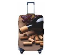 NBSKSDLK Housse de bagage de voyage pour bouteille de vin, raisin, protection anti-rayures, lavable, housse de valise élastique, approuvée par la TSA pour bagages de 45,7 à 81,3 cm, Noir , S