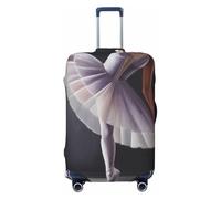 NBSKSDLK Housse de bagage de voyage pour danseuse de ballet, protection anti-rayures, lavable, housse de valise élastique approuvée par la TSA pour bagages de 45,7 à 81,3 cm, Noir , L