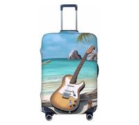 NBSKSDLK Housse de bagage de voyage pour guitare sur la plage - Anti-rayures - Lavable - Housse de bagage élastique approuvée par la TSA - Convient aux bagages de 45,7 à 81,3 cm, Noir , XL