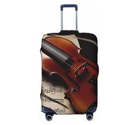 NBSKSDLK Housse de bagage de voyage pour violon, partition de musique, protection anti-rayures, lavable, housse de valise élastique approuvée par la TSA pour bagages de 45,7 à 81,3 cm, Noir , S