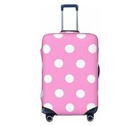 NBSKSDLK Housse de bagage de voyage rose à pois - Protection anti-rayures et lavable - Housse de bagage élastique approuvée par la TSA - Convient aux bagages de 45,7 à 81,3 cm, Noir , S