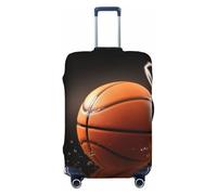 NBSKSDLK Housse de protection pour bagage de basket-ball, anti-rayures, lavable, housse de bagage élastique, approuvée par la TSA pour bagages de 45,7 à 81,3 cm, Noir , S