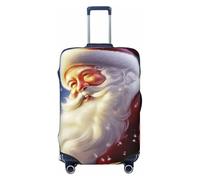 NBSKSDLK Housse de protection pour bagage de voyage motif Père Noël, anti-rayures, lavable, housse de bagage élastique, approuvée par la TSA pour bagages de 45,7 à 81,3 cm, Noir , S