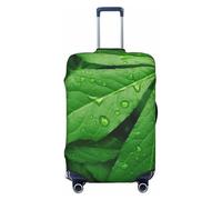 NBSKSDLK Housse de protection pour bagages de voyage - Feuilles vertes - Anti-rayures - Lavable - Élastique - Approuvé par la TSA - Convient aux bagages de 45,7 à 81,3 cm, Noir , S