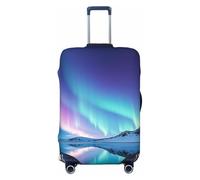 NBSKSDLK Housse de protection pour bagages de voyage Northern Lights - Anti-rayures - Lavable - Élastique - Approuvé par la TSA - Convient aux bagages de 45,7 à 81,3 cm, Noir , M