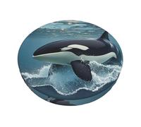 NBSKSDLK Housses de tabouret de bar rondes avec bande élastique - Lavable - Amovible - 35,6 cm