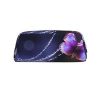 NBSKSDLK Jolie trousse de maquillage en forme de papillon violet pour femmes et hommes, petite trousse de maquillage de voyage, trousse de toilette esthétique, sac de rangement tendance, pochette de