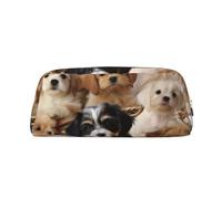 NBSKSDLK Jolie trousse de maquillage pour homme et femme - Petite trousse de toilette à fermeture éclair - Esthétique - Sac de rangement tendance en cuir, Argenté, taille unique